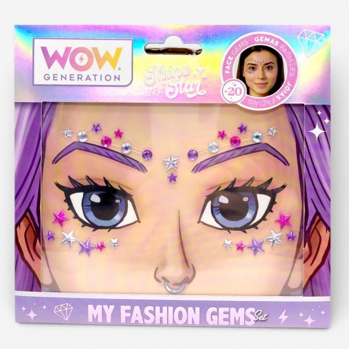 Набір стразів для обличчя МІС, (ФІОЛЕТОВІ)