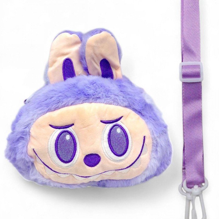 Мяка іграшка-сумочка "LABUBU/ЛАБУБУ" (Бузковий)