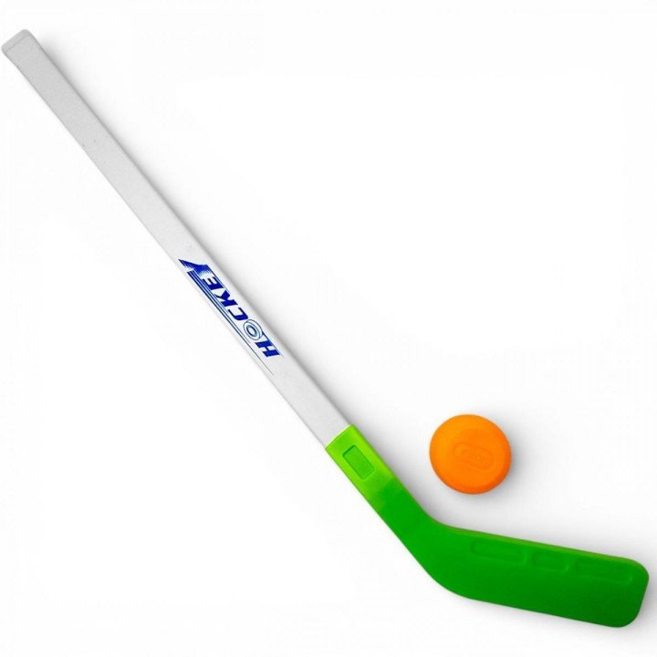 Хокейна клюшка з м`ячиком в сітці (БІЛА)