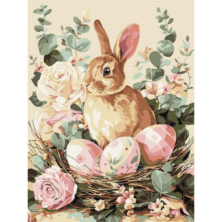 Набір для розпису по номерах "Святковий кролик" 30х40см