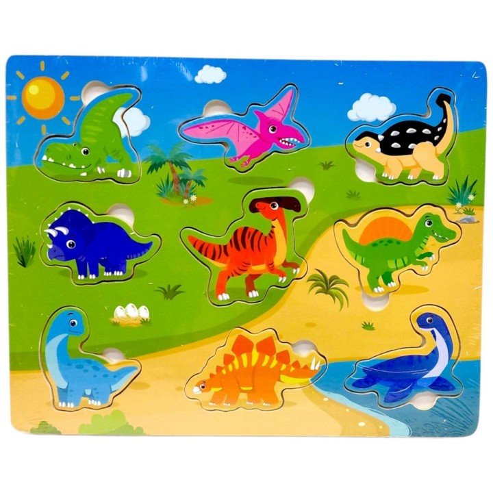 Вкладиші деревʼяні, 22,5х18 см (ДИНОЗАВРИ)