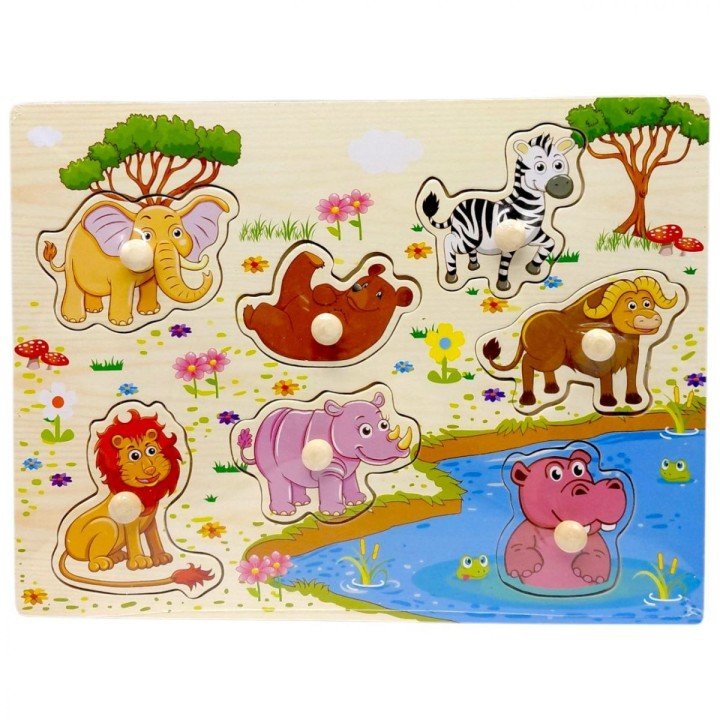 Вкладиші деревʼяні з ручками, 30х22.5 см (ТВАРИНИ, вид2)