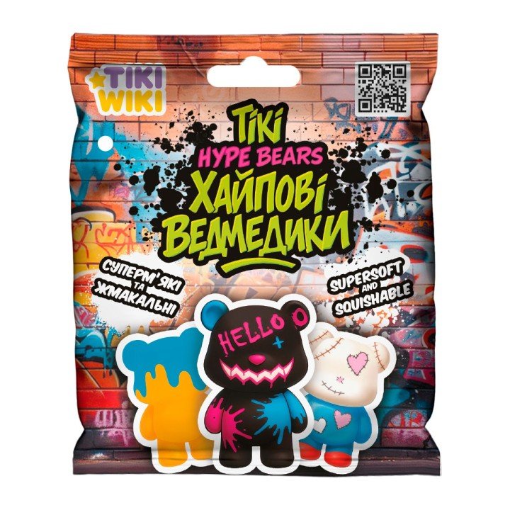 Іграшка-сквіш TIKI WIKI – ТІКІ ХАЙПОВІ ВЕДМЕДИКИ (у диспл.)