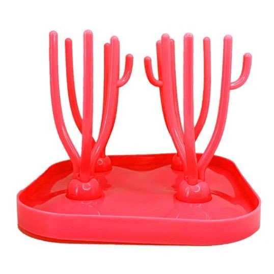 Сушка для дитячих пляшечок "Кактус" (ЧЕРВОНА)