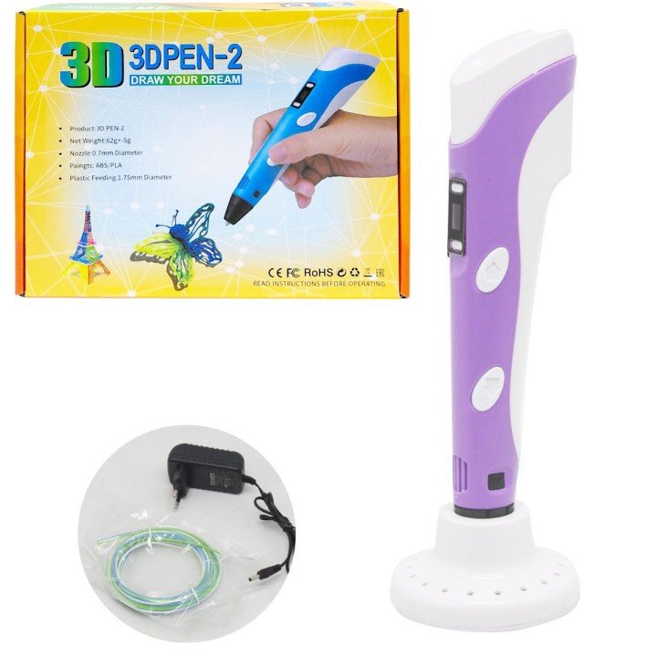 Набір 3D-ручка в коробці (ФІОЛЕТОВА)