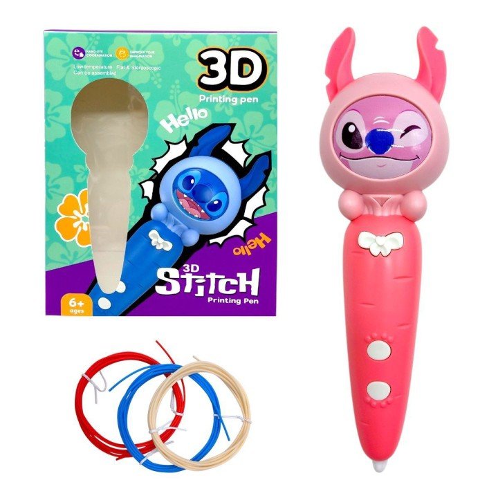 3D ручка Стіч (РОЖЕВИЙ), для створення 3D малюнків та моделей