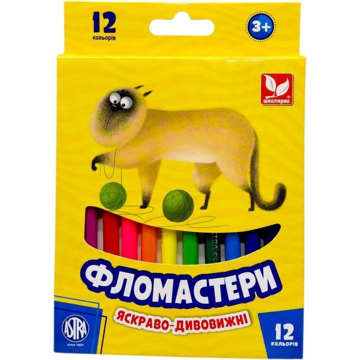 Фломастери 12 кольорів