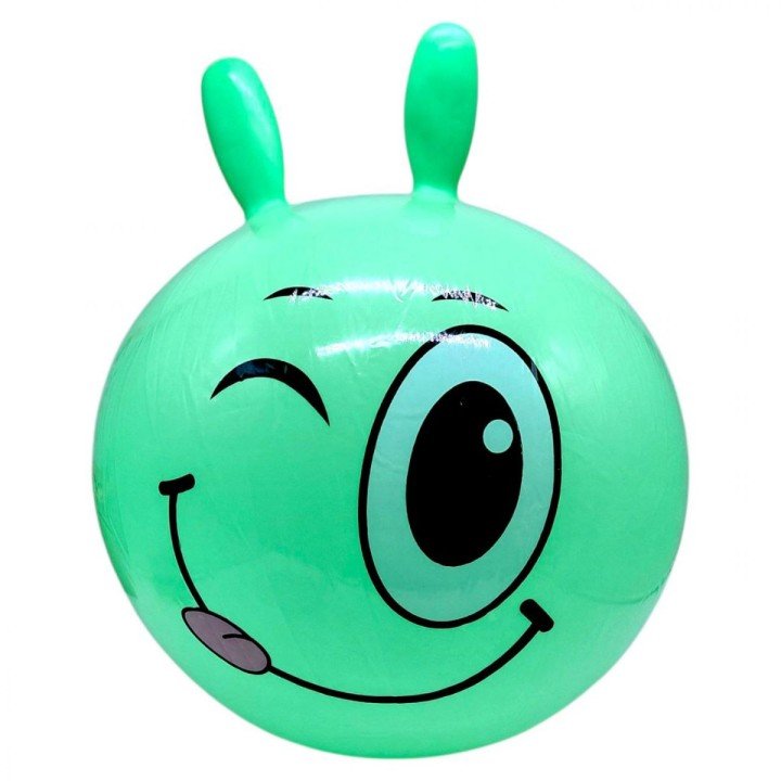 М`яч для фітнесу, діаметр 43 см, висота з вушками 53 см, у пакеті (ЗЕЛЕНИЙ)