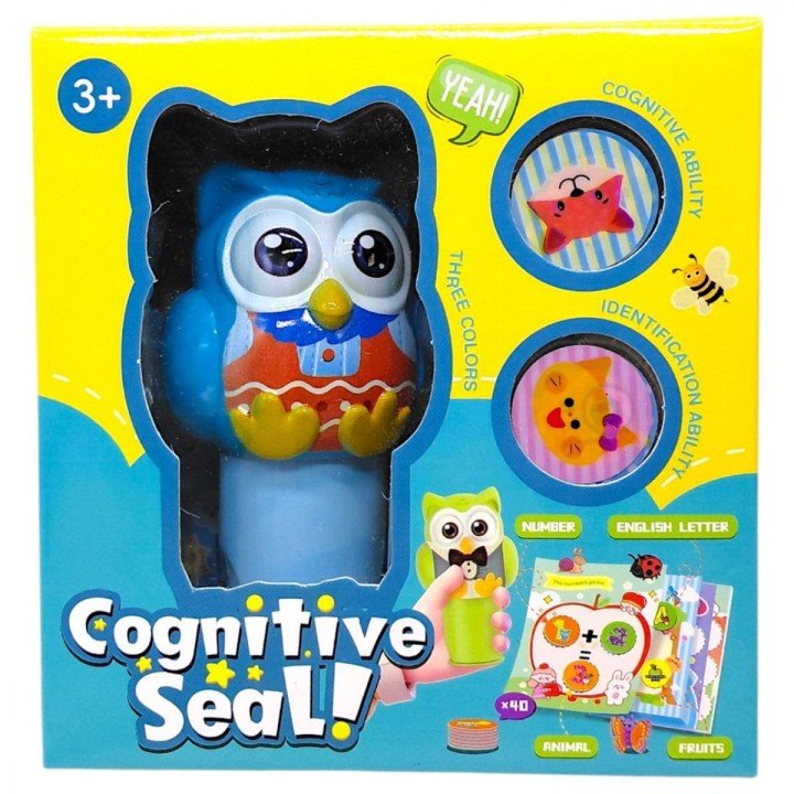 Набір печаток "СОВА" в коробці  (БЛАКИТНИЙ)