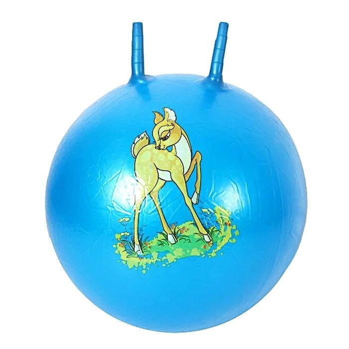 М`яч для фітнесу діаметр 27 см, висота з вушками 40 см, у пакеті (СИНІЙ)