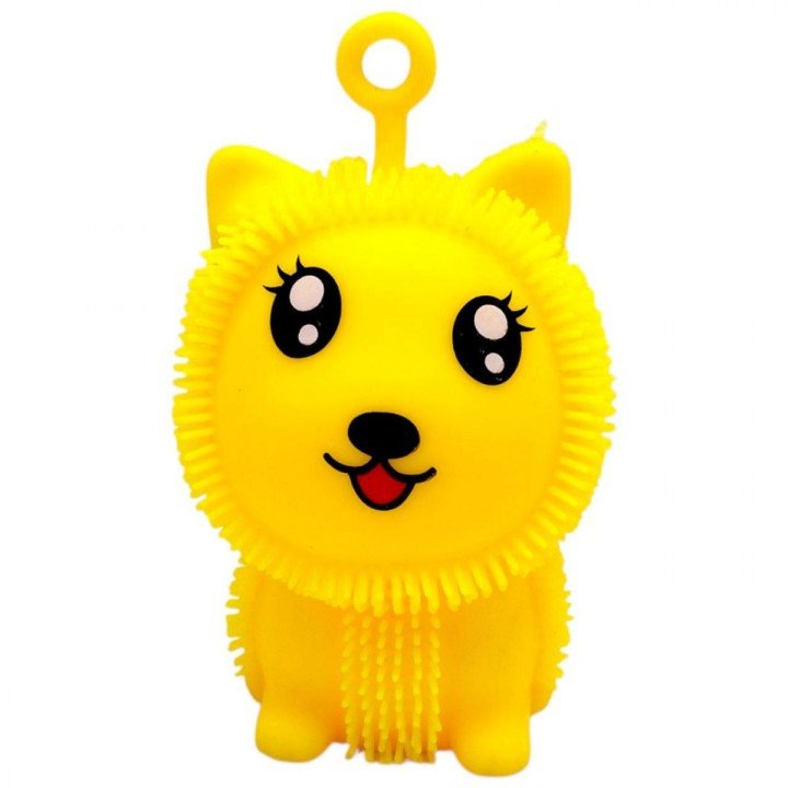 Сяючий силіконовий їжачок "Вушка" 10,5 см (ЖОВТИЙ)