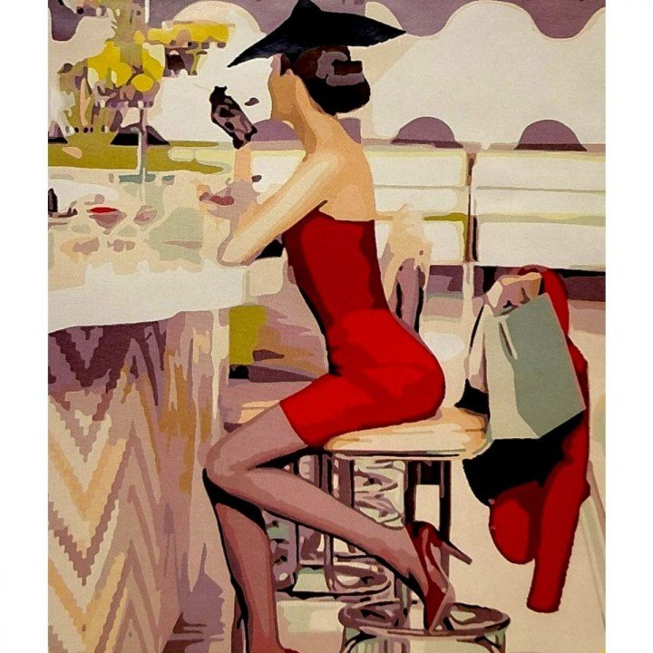 Картина по номерах "У барной стiйцi" 40*50 см