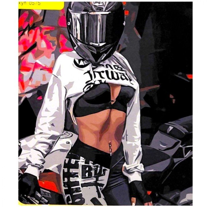 Картина по номерах "Королева байкiв" 40*50 см