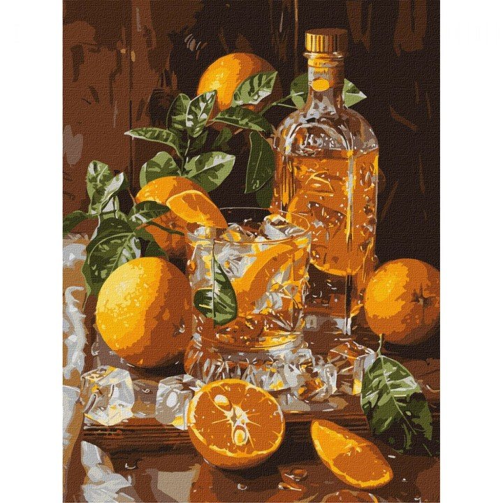 Картина по номерах "Апельсиновий вечір" 30х40 см