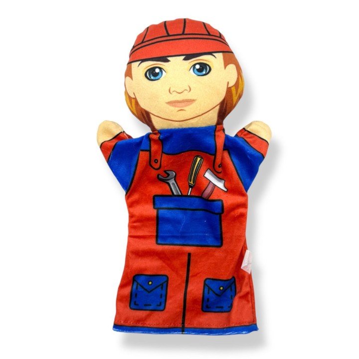 Мʼяка іграшка (Лялька на руку "Будівельник")