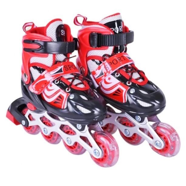 Роликові ковзани  розмір S (30-33) колеса PVC (ЧЕРВОНІ)