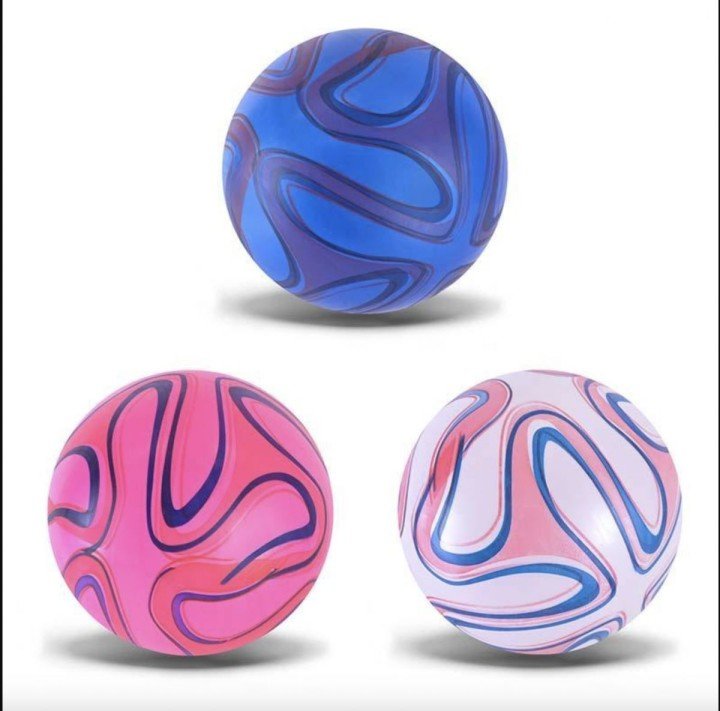 Мʼяч гумовий 9 см 60 грамів у пакеті 5 кольор (1 шт)