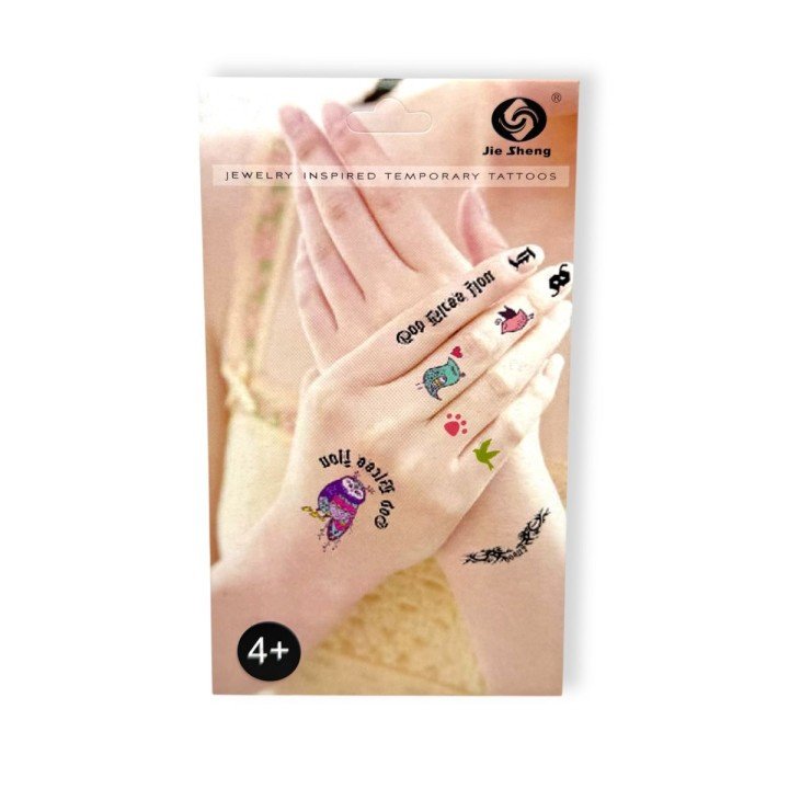 Набір тату тимчасових 4 листа