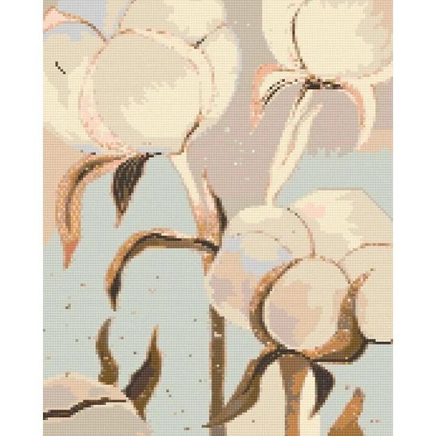 Алмазна мозаїка "Квіти бавовни" 40*50 см