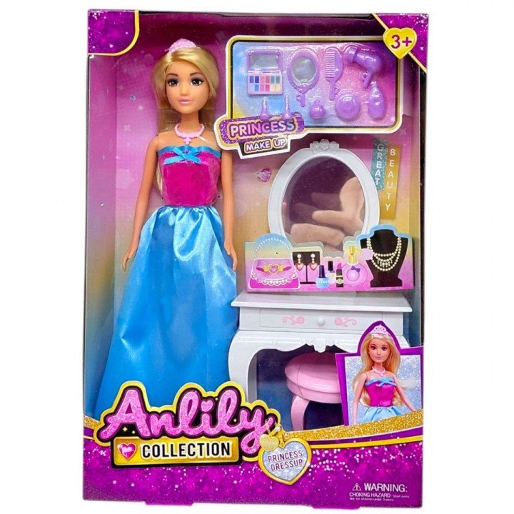 Лялька, висота: 30 см, аксесуари, меблі, в коробці