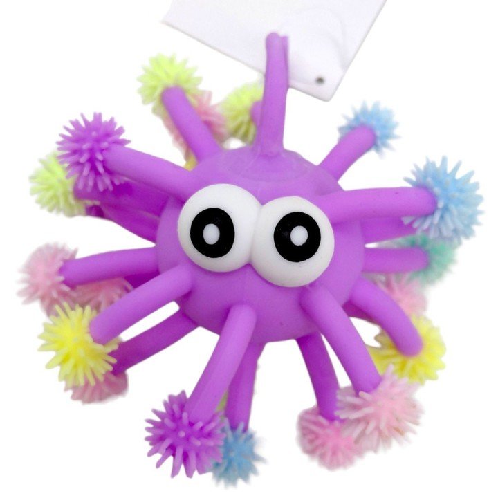 Іграшка-антистрес Лохматик-восьминіжка, з підсвічуванням (ФІОЛЕТОВА)