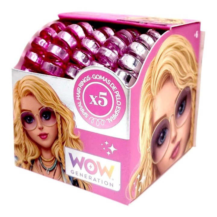 Резинка пружинка для волосся "Градієнт" (5 штук в наборі) РОЖЕВИЙ