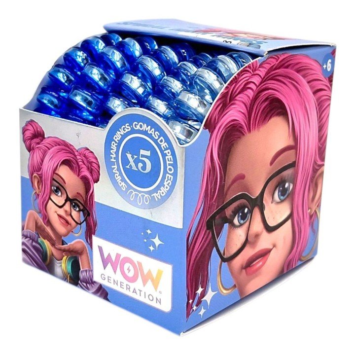 Резинка пружинка для волосся "Градієнт" (5 штук в наборі) БЛАКИТНІ