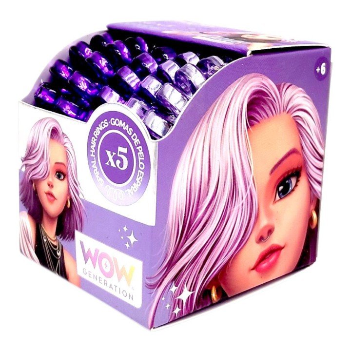 Резинка пружинка для волосся "Градієнт" (5 штук в наборі) ФІОЛЕТОВІ