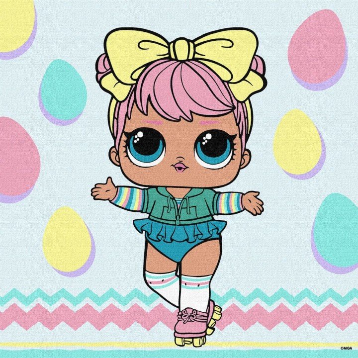 Набір для розпису по номерах для дітей "L.O.L. Surprise! Spring Bling DAWN" 30х30см