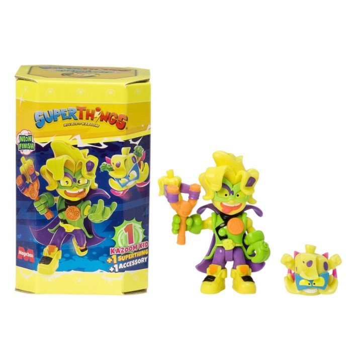 Ігровий набір SUPERTHINGS серії Neon Power – КАЗУМ-КІД (ЖОВТИЙ)