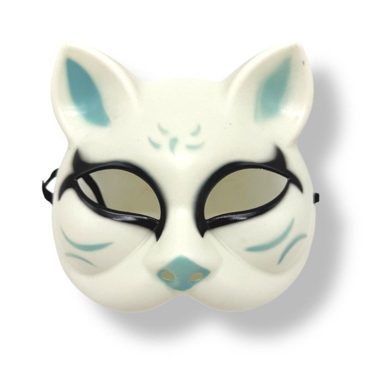 Маска Японської лисиці (БІЛО-БЛАКИТНА)