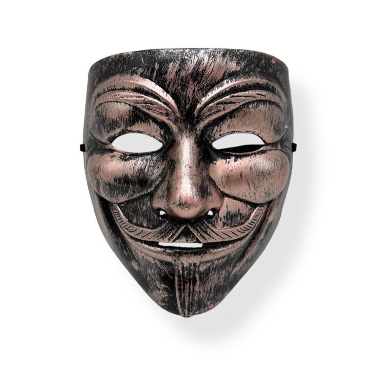 Маска Гая Фокса (анонімус), бронзова