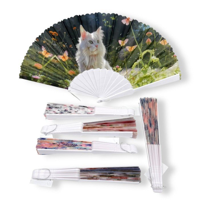 Аксесуар віяло мікс видів (КОТИКИ)