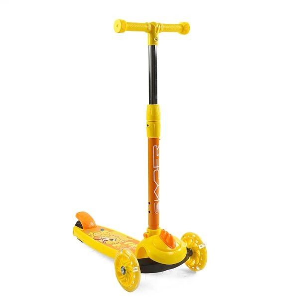 Самокат триколісний "Skyper", колеса PVC зі світлом, кермо з`ємне