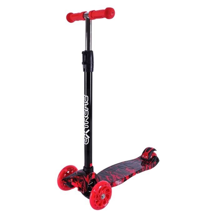 Самокат дитячий 4-х коліс  MAXI, колеса PU світяться (ЧЕРВОНИЙ)