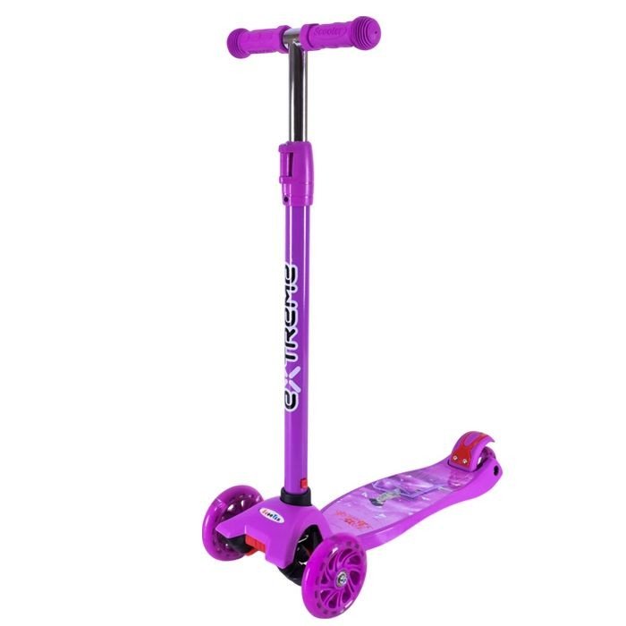Самокат дитячий 4-х коліс. MAXI, колеса PU світяться (ФІОЛЕТОВИЙ)