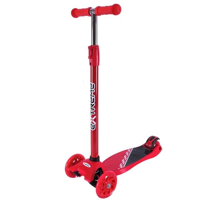 Самокат дитячий 4-х коліс. MAXI, колеса PU світяться (ЧЕРВОНИЙ)