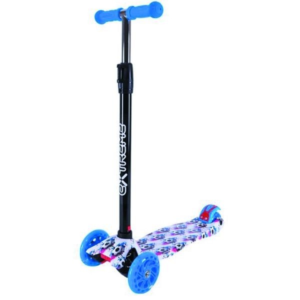 Самокат дитячий 4-х колісний MAXI, колеса PU світяться, пакет "Футбол" (БЛАКИТНИЙ)