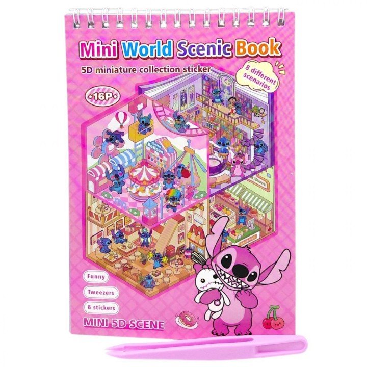 Roombook(Румбук) "STITCH/Стіч" (РОЖЕВИЙ)