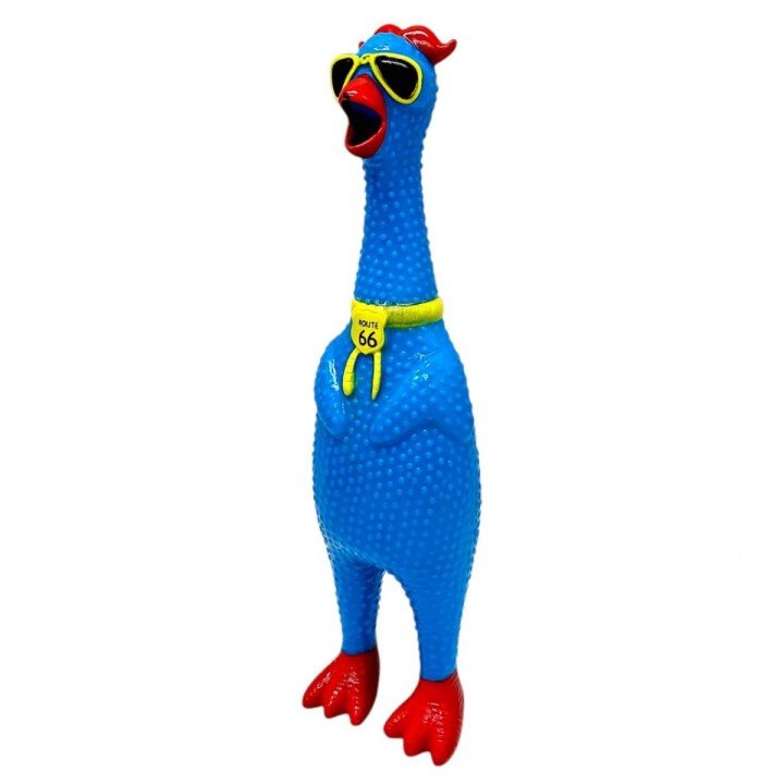 Антистрес "Куриця крикун", кричить при натисканні (Блакитний)