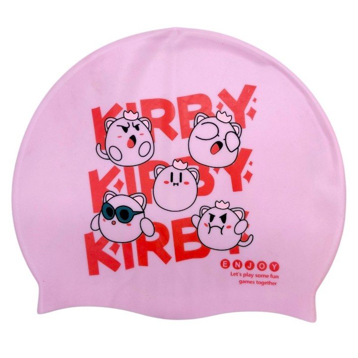 Шапочка для плавання силіконова, у пакеті "KIRBY" (РОЖЕВА)