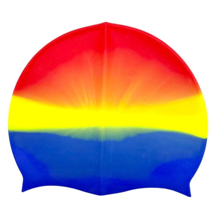 Шапочка для плавання силіконова, у пакеті (ЧЕРВОНО-СИНЯ)