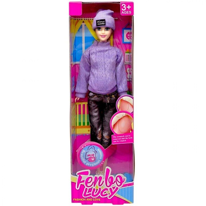 Лялька вагітна "Fenbo Lucy" 29см (ФІОЛЕТОВА)