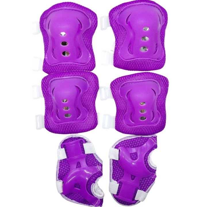 Захисне спорядження: нарукавники, наколінники з липучками в сітці (ФІОЛЕТОВИЙ)