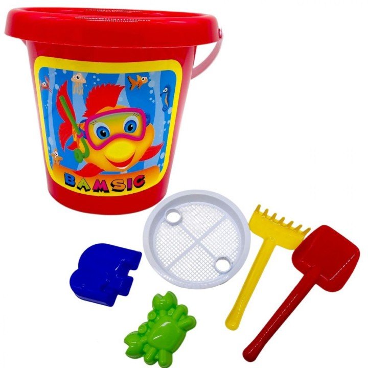 Відро "Класико-2" з набором, складається з двох частин (ЧЕРВОНЕ)