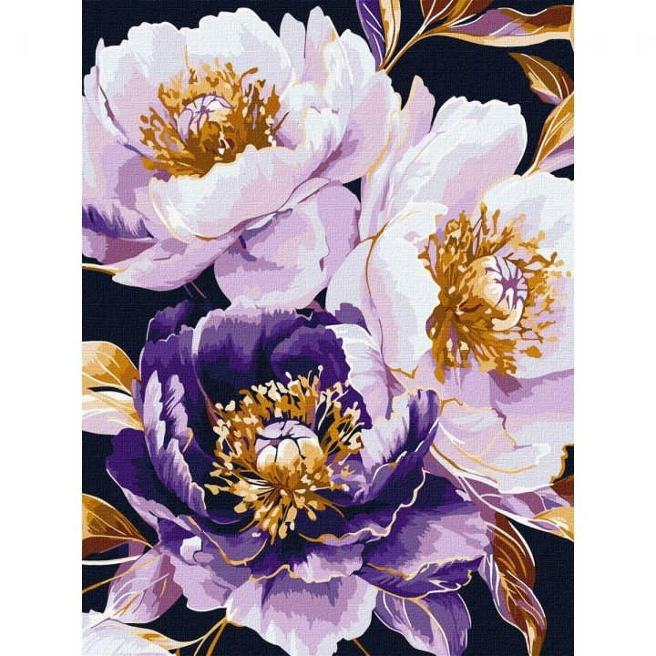 Картина по номерах з фарбами металік "Пурпурова чарівність" 30х40см