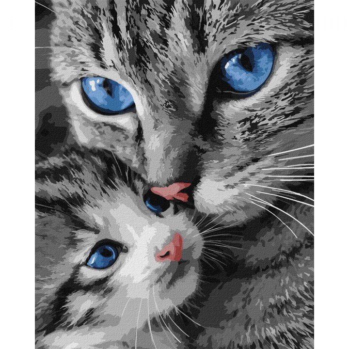 Картина по номерах "Муркотлива мама" 40х50см