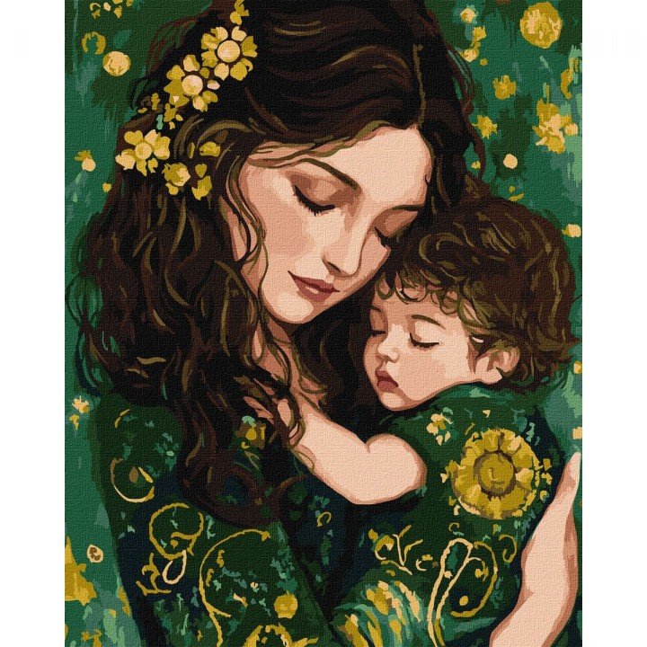 Картина по номерах з фарбами металік "Тендітні обійми" 40х50см