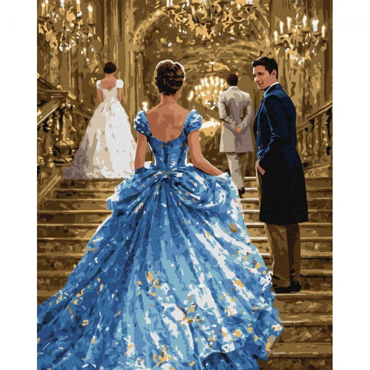 Картина по номерах з фарбами металік "Бал у сяйві кришталю" 40х50см