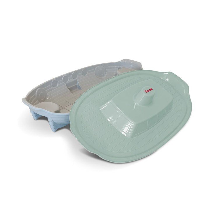 Пісочниця "Корабель" мʼята/світло-сірий